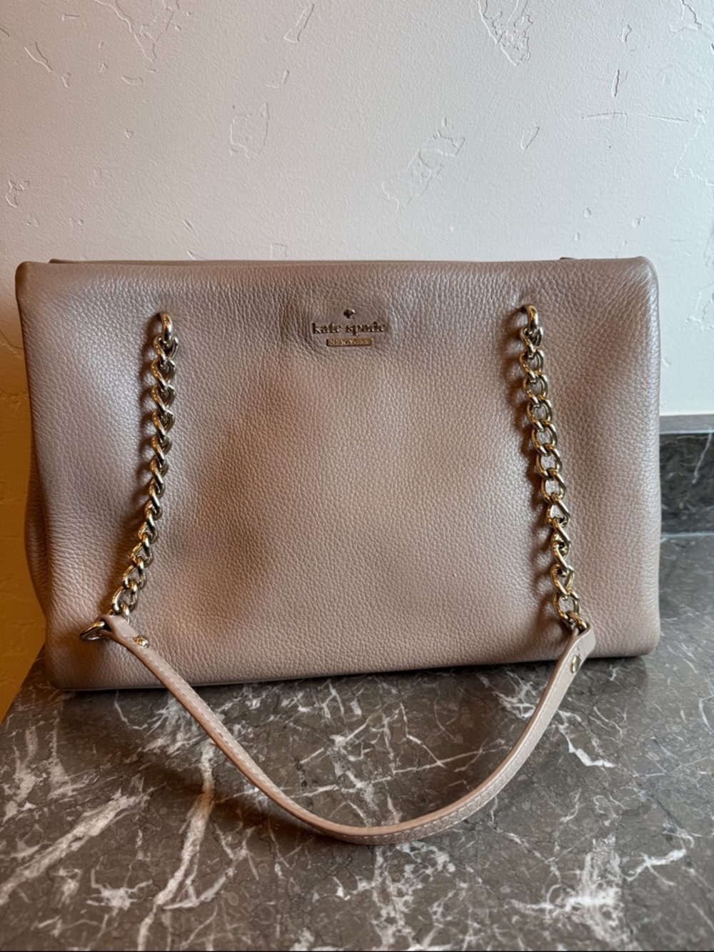 kate spade New York Taupe Emerson Place shoulder bag